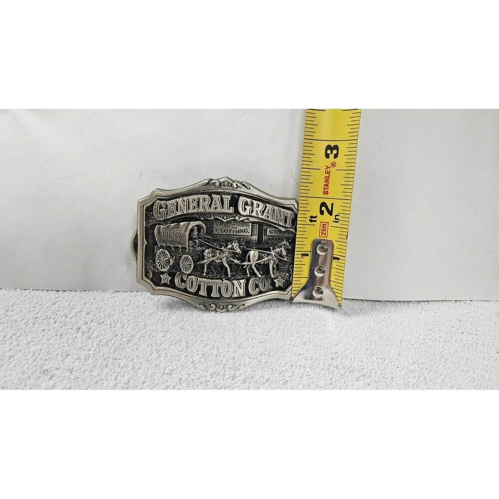 Great American Buckle Co. Belt Buckle Mens General Grant Cotton Co 1985